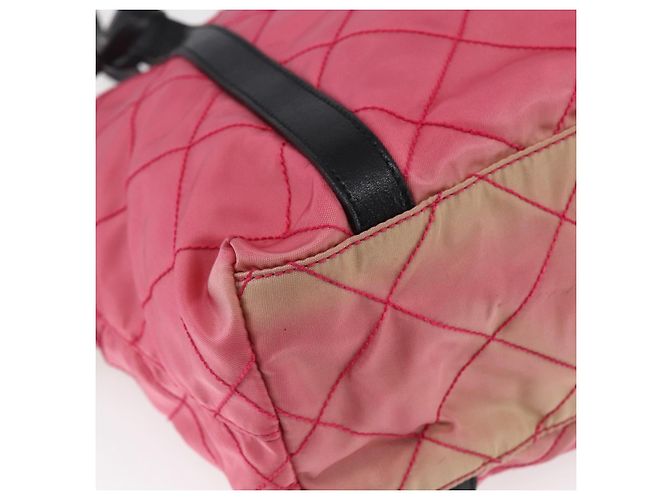 Borsa a Spalla PRADA in Nylon Pelle Rosa Nera Argento Autentica 147139 Nero - vista 14