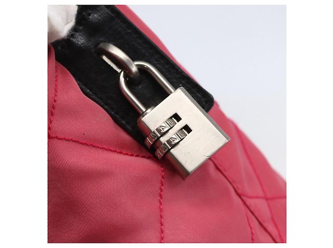 Borsa a Spalla PRADA in Nylon Pelle Rosa Nera Argento Autentica 147139 Nero - vista 17