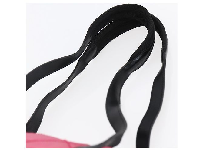 Borsa a Spalla PRADA in Nylon Pelle Rosa Nera Argento Autentica 147139 Nero - vista 8