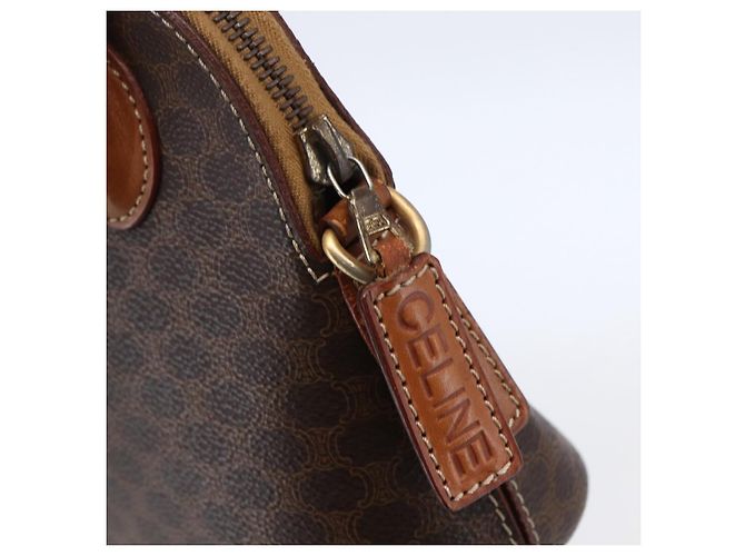 Céline Borsa a mano in tela Macadam CELINE in pelle PVC marrone Auth ki6076 - vista 10
