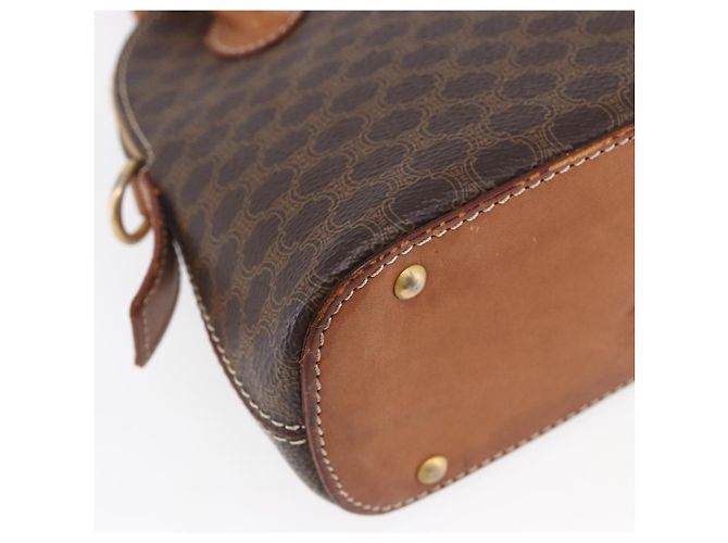 Céline Borsa a mano in tela Macadam CELINE in pelle PVC marrone Auth ki6076 - vista 16