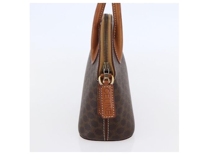Céline Borsa a mano in tela Macadam CELINE in pelle PVC marrone Auth ki6076 - vista 3