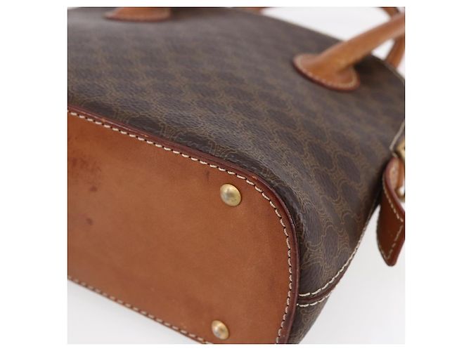 Céline Borsa a mano in tela Macadam CELINE in pelle PVC marrone Auth ki6076 - vista 9
