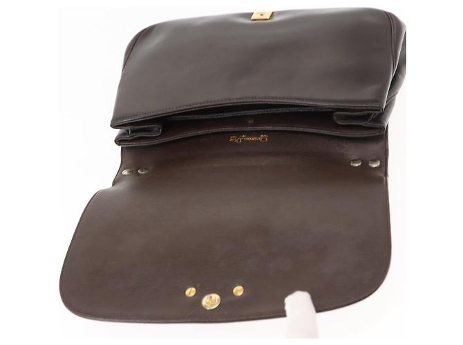 Borsa a mano Christian Dior in pelle marrone dorato Auth 146106 D'oro - vista 10
