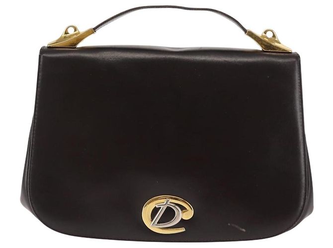 Borsa a mano Christian Dior in pelle marrone dorato Auth 146106 D'oro - vista 13