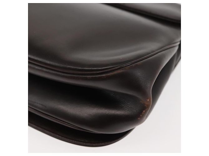 Borsa a mano Christian Dior in pelle marrone dorato Auth 146106 D'oro - vista 17