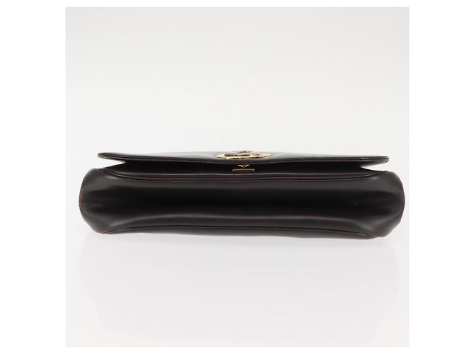 Borsa a mano Christian Dior in pelle marrone dorato Auth 146106 D'oro - vista 5