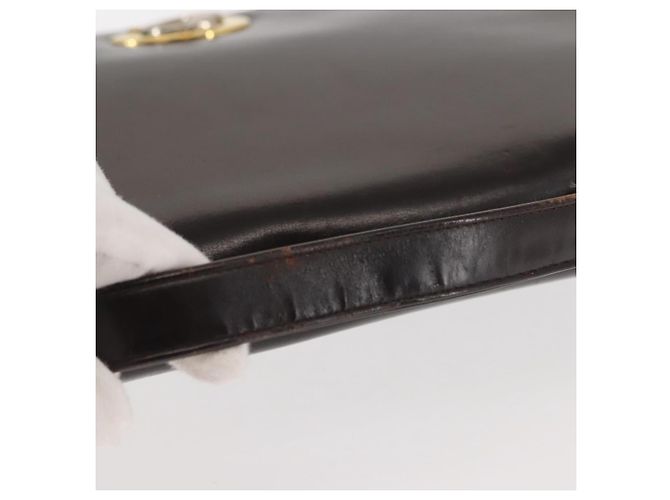 Borsa a mano Christian Dior in pelle marrone dorato Auth 146106 D'oro - vista 7