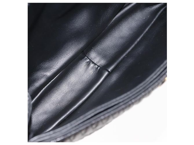 BALLY Borsa a Spalla a Catena in Pelle Nera Auth 147146 Nero - vista 12