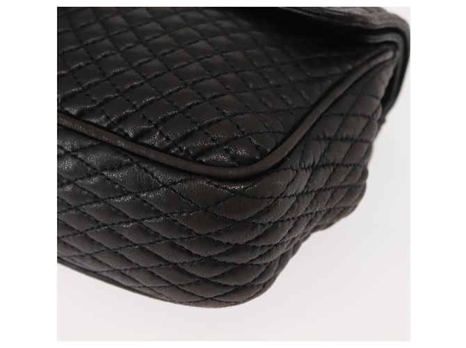 BALLY Borsa a Spalla a Catena in Pelle Nera Auth 147146 Nero - vista 14