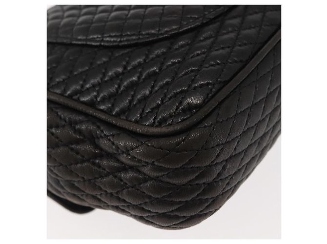BALLY Borsa a Spalla a Catena in Pelle Nera Auth 147146 Nero - vista 15