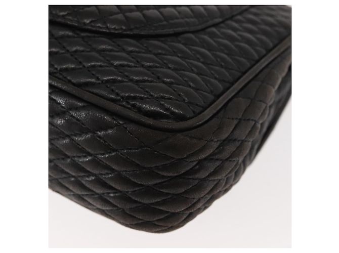 BALLY Borsa a Spalla a Catena in Pelle Nera Auth 147146 Nero - vista 16