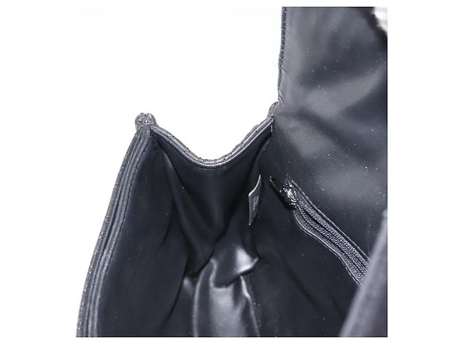 BALLY Borsa a Spalla a Catena in Pelle Nera Auth 147146 Nero - vista 20