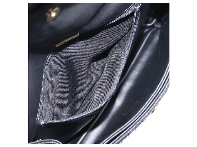 BALLY Borsa a Spalla a Catena in Pelle Nera Auth 147146 Nero - vista 21
