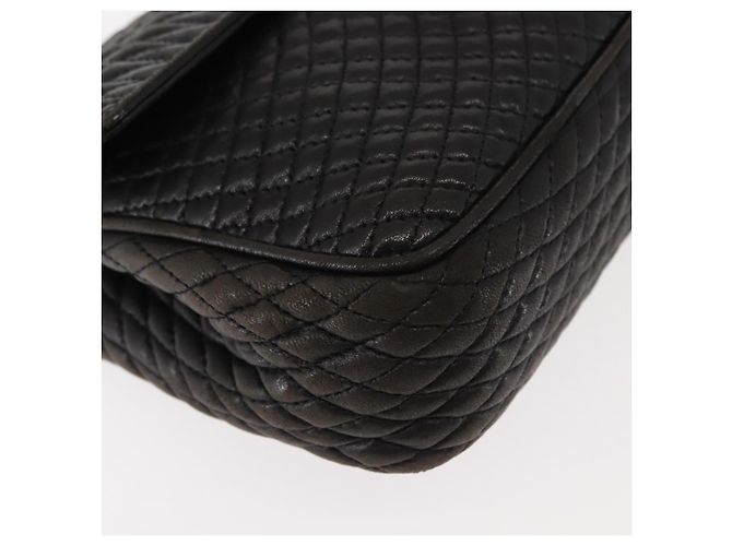 BALLY Borsa a Spalla a Catena in Pelle Nera Auth 147146 Nero - vista 9