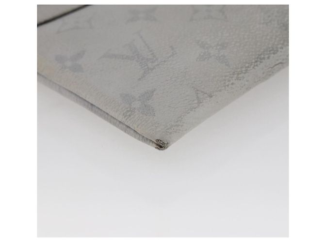 LOUIS VUITTON Pochette Discovery PM Monogram Taigarama Grigio M30279 Auth 147372 Marrone - vista 14
