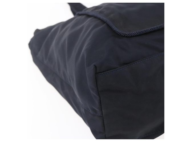 Borsa Tote Prada in Nylon Nero e Oro Auth bs30070 D'oro - vista 11