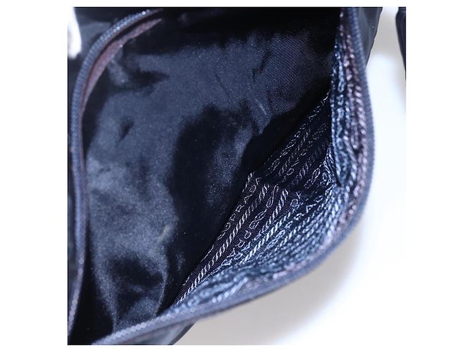 Borsa Tote Prada in Nylon Nero e Oro Auth bs30070 D'oro - vista 22