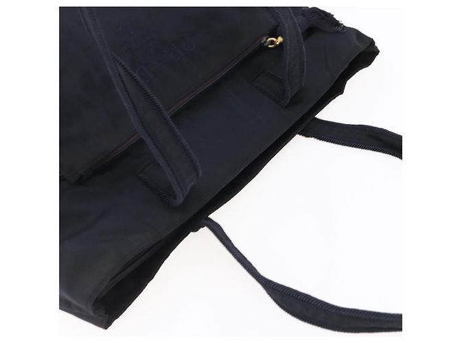 Borsa Tote Prada in Nylon Nero e Oro Auth bs30070 D'oro - vista 6