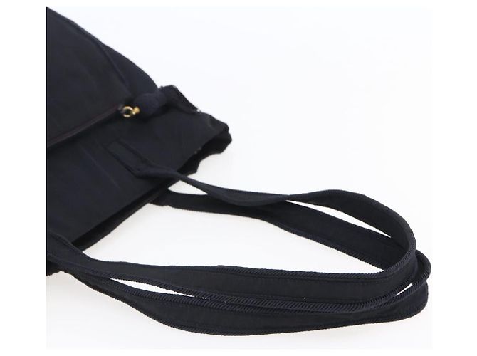 Borsa Tote Prada in Nylon Nero e Oro Auth bs30070 D'oro - vista 7