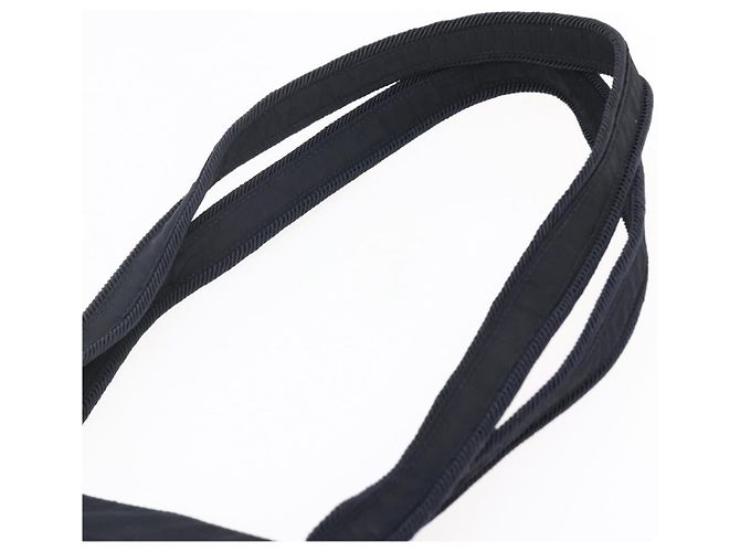 Borsa Tote Prada in Nylon Nero e Oro Auth bs30070 D'oro - vista 8