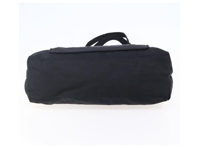 Borsa Tote Prada in Nylon Nero e Oro Auth bs30070 D'oro - vista 9