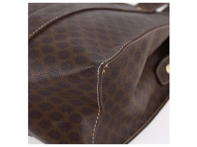 Céline Borsa tote in tela Macadam CELINE in pelle PVC marrone oro Auth ep11358 D'oro - vista 10