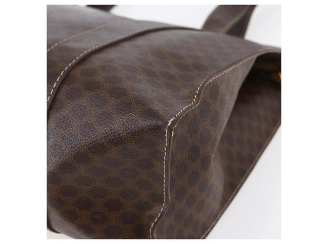 Céline Borsa tote in tela Macadam CELINE in pelle PVC marrone oro Auth ep11358 D'oro - vista 12