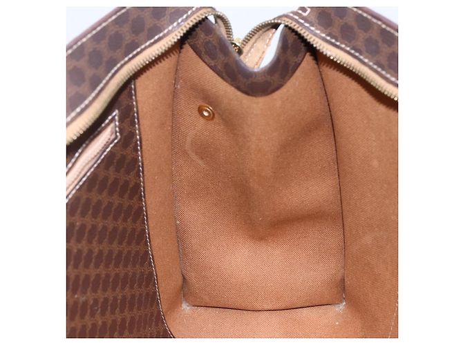 Céline Borsa tote in tela Macadam CELINE in pelle PVC marrone oro Auth ep11358 D'oro - vista 18