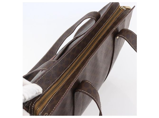 Céline Borsa tote in tela Macadam CELINE in pelle PVC marrone oro Auth ep11358 D'oro - vista 6