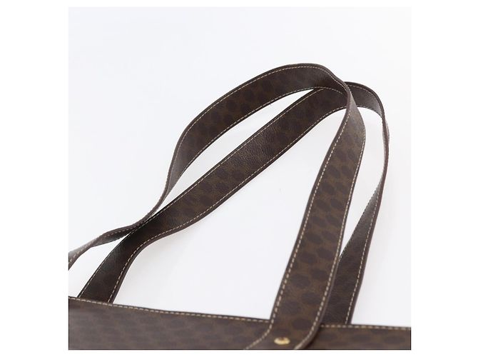 Céline Borsa tote in tela Macadam CELINE in pelle PVC marrone oro Auth ep11358 D'oro - vista 8