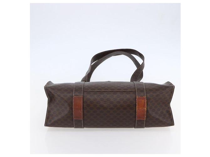 Céline Borsa tote in tela Macadam CELINE in pelle PVC marrone oro Auth ep11358 D'oro - vista 9