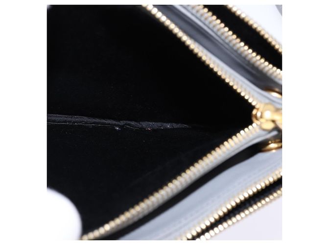 Céline CELINE Trios Mall Schultertasche aus Leder Grau Gold Auth BA7046 Braun Golden - Ansicht 19