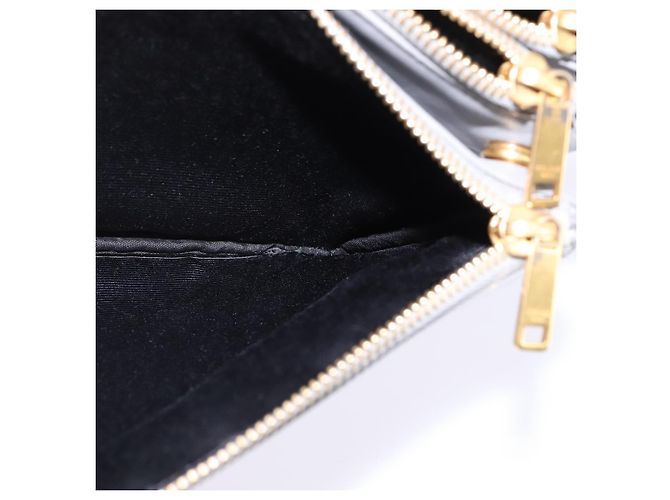 Céline CELINE Trios Mall Schultertasche aus Leder Grau Gold Auth BA7046 Braun Golden - Ansicht 22