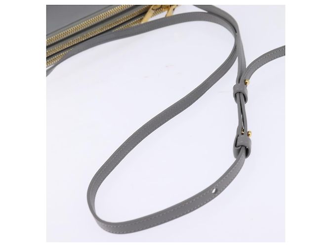Céline CELINE Trios Mall Schultertasche aus Leder Grau Gold Auth BA7046 Braun Golden - Ansicht 7
