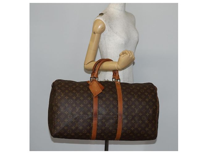 LOUIS VUITTON Borsa Boston Monogram Keepall 55 M41424 LV Auth 145230 Monogramma - vista 22