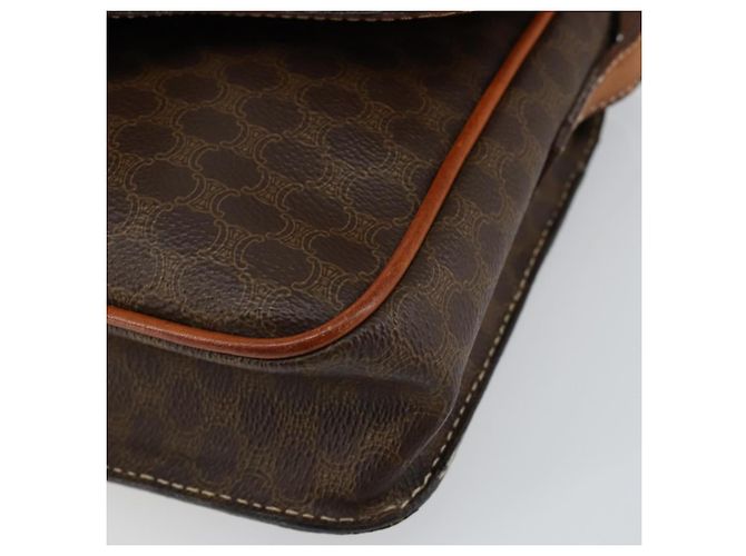 Céline Borsa a spalla circolare in tela Macadam CELINE in pelle PVC marrone oro Auth 147957 D'oro - vista 10