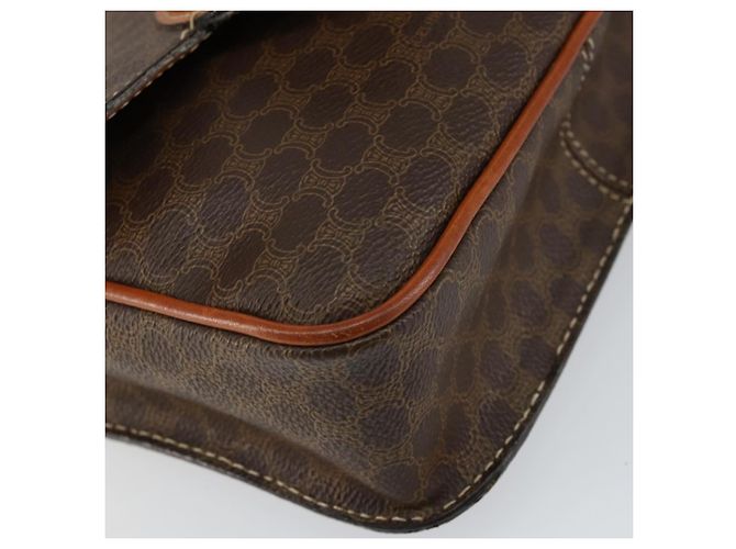 Céline Borsa a spalla circolare in tela Macadam CELINE in pelle PVC marrone oro Auth 147957 D'oro - vista 11