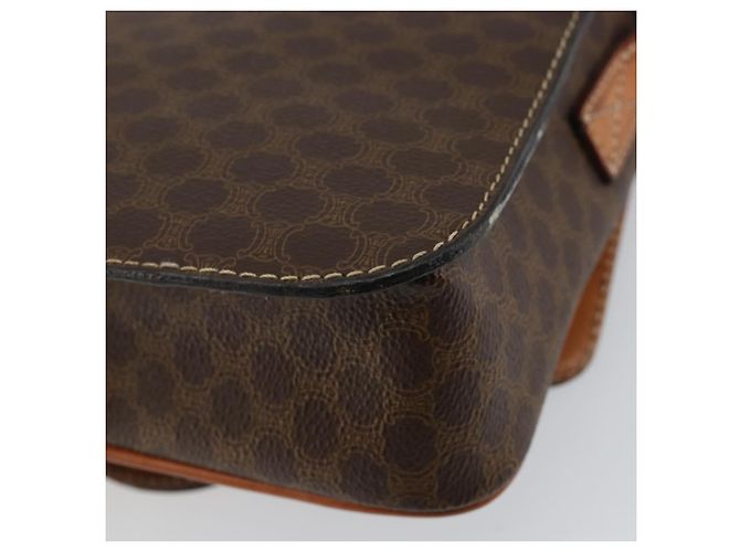 Céline Borsa a spalla circolare in tela Macadam CELINE in pelle PVC marrone oro Auth 147957 D'oro - vista 12