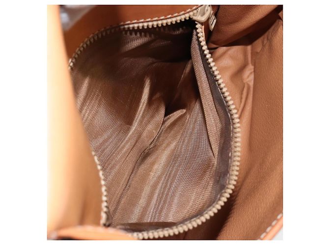 Céline Borsa a spalla circolare in tela Macadam CELINE in pelle PVC marrone oro Auth 147957 D'oro - vista 20