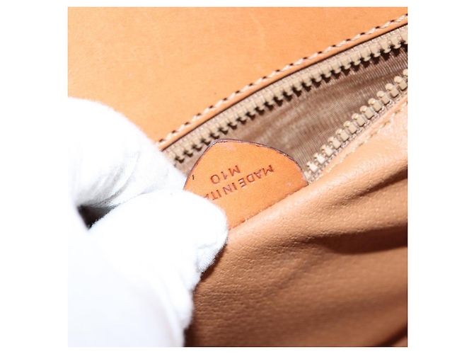 Céline Borsa a spalla circolare in tela Macadam CELINE in pelle PVC marrone oro Auth 147957 D'oro - vista 21