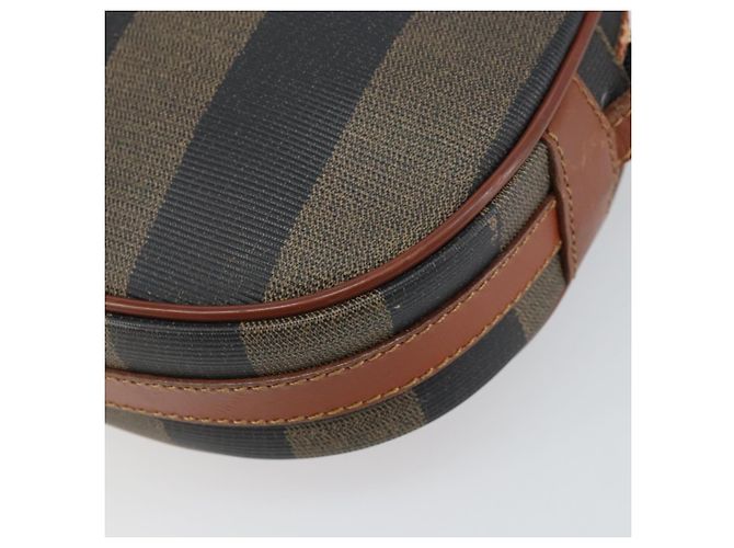 Pequin Borsa a Spalla in Tela Pecan FENDI PVC Nero Marrone oro Auth ep11355 D'oro - vista 12