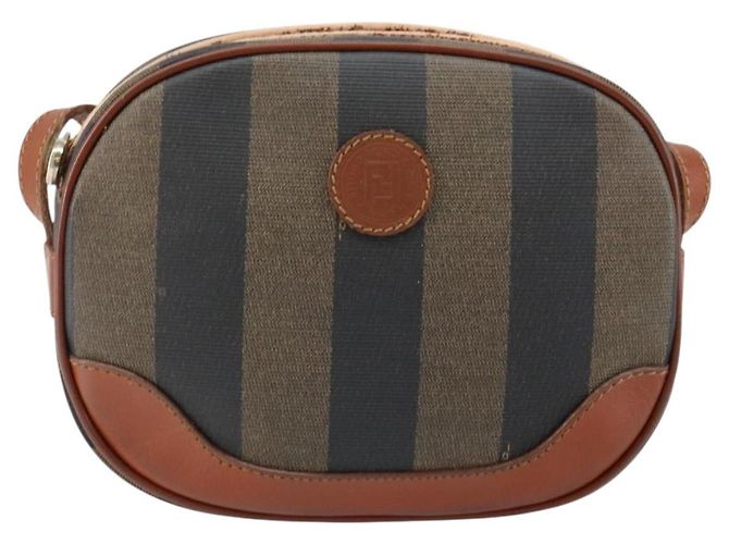 Pequin Borsa a Spalla in Tela Pecan FENDI PVC Nero Marrone oro Auth ep11355 D'oro - vista 2