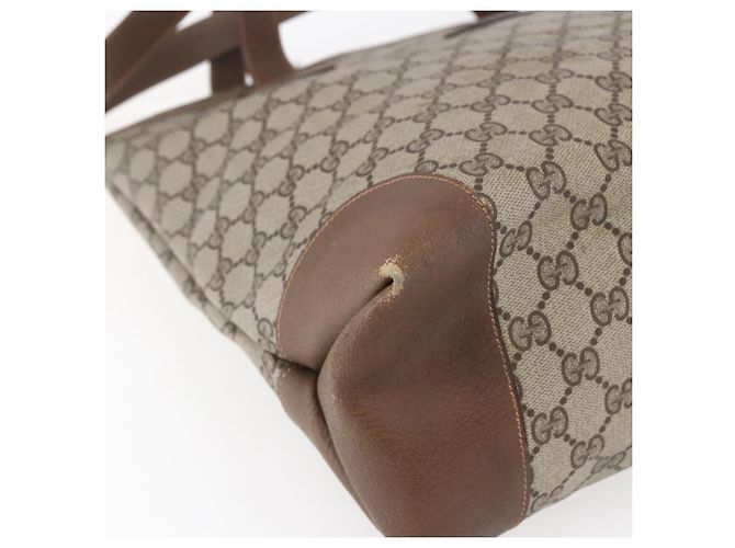 Gucci Borsa Tote GG Supreme in PVC Beige 002 123 0093 Auth ep11324 - vista 11