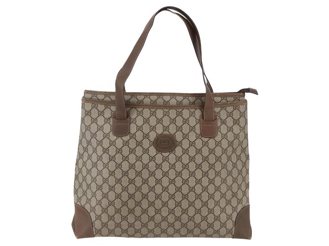 Gucci Borsa Tote GG Supreme in PVC Beige 002 123 0093 Auth ep11324 - vista 2