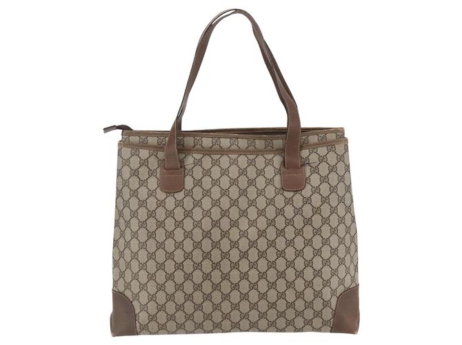 Gucci Borsa Tote GG Supreme in PVC Beige 002 123 0093 Auth ep11324 - vista 3