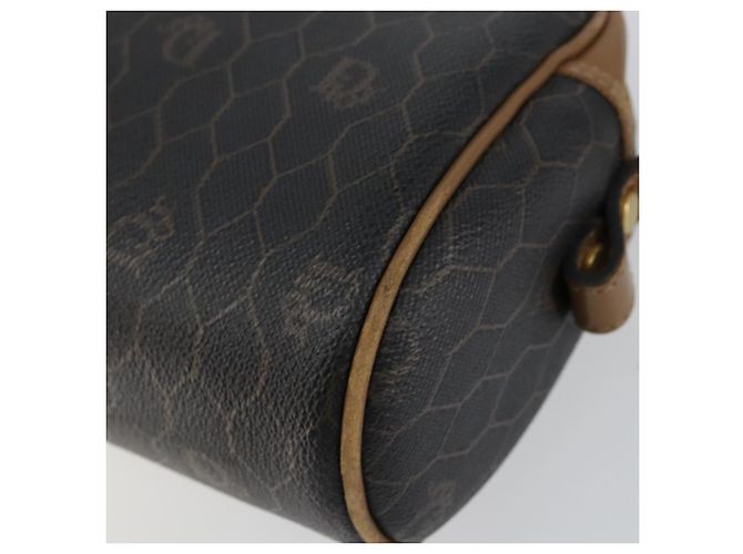 Borsa a spalla in tela a nido d'ape Christian Dior in pelle PVC nera e oro Auth BA7079 - vista 10