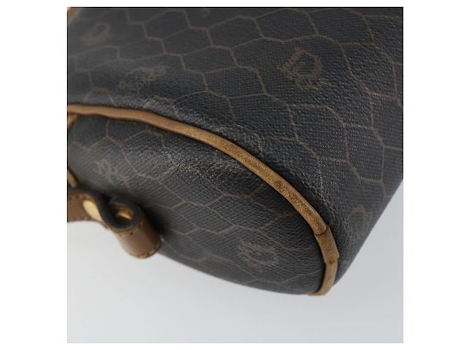Borsa a spalla in tela a nido d'ape Christian Dior in pelle PVC nera e oro Auth BA7079 - vista 11