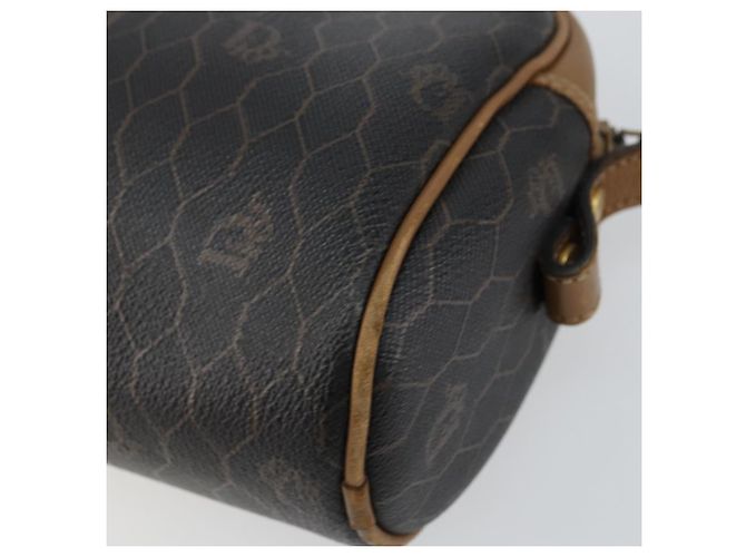 Borsa a spalla in tela a nido d'ape Christian Dior in pelle PVC nera e oro Auth BA7079 - vista 12