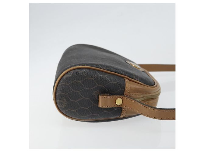 Borsa a spalla in tela a nido d'ape Christian Dior in pelle PVC nera e oro Auth BA7079 - vista 4